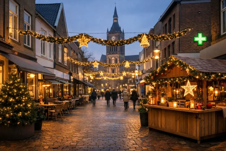Winkels in het centrum van Venray tijdens de feestdagen