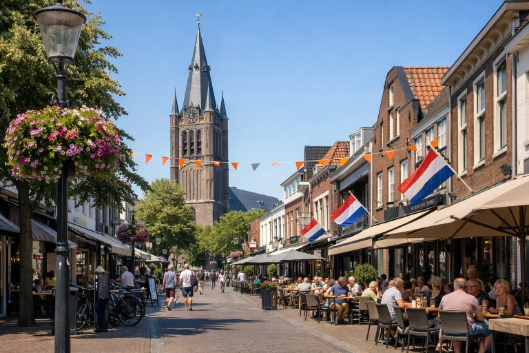 Gevel van een winkel in het centrum van Venray bij daglicht