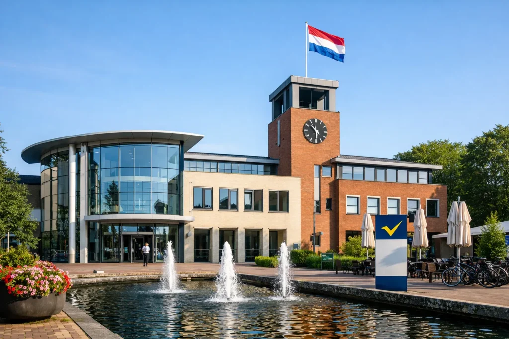 Modern gemeentehuis in Venray overdag gefotografeerd